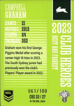 2024 NRL Traders Titanium - Club Heroes Green #CHG20 Campbell Graham Back